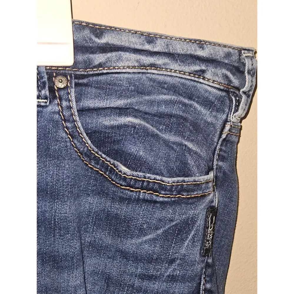 Silver Jeans Co Suki Skinny Crop Blue Jeans Women's Plus Size 20 W43969SSX404